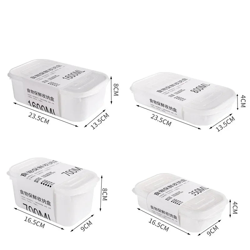Food Grade Refrigerator Storage Box - Plastic Fresh-Keeping Container with Lid for Fruit and Frozen Food Sealing