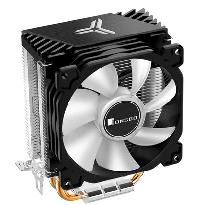 Jonsbo CR1200 CPU Cooler — 2 Heat Pipe Tower with RGB 9cm Fan for Intel LGA115X/775 & AMD AM4