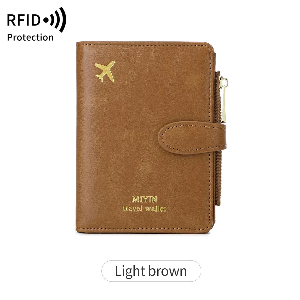 Multi-Functional RFID Anti-Theft Passport Bag – PU Leather Wallet with Multi Card Slots & Large Capacity