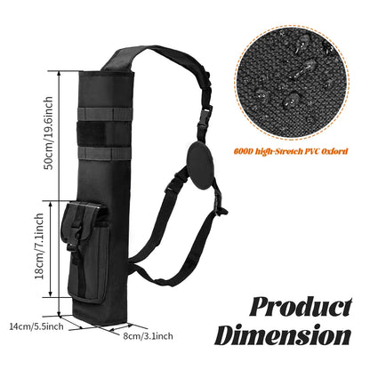 Tactical Archery Quiver with Molle System – Multi-Function Back Arrow Holder Bag with Pockets