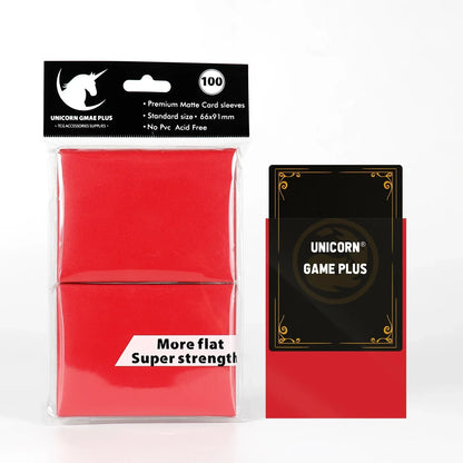 100PCS Matte Trading Card Sleeves – 66x91mm Standard Size Protectors for TCG, Tarot & Board Games, Durable Card Shield Covers