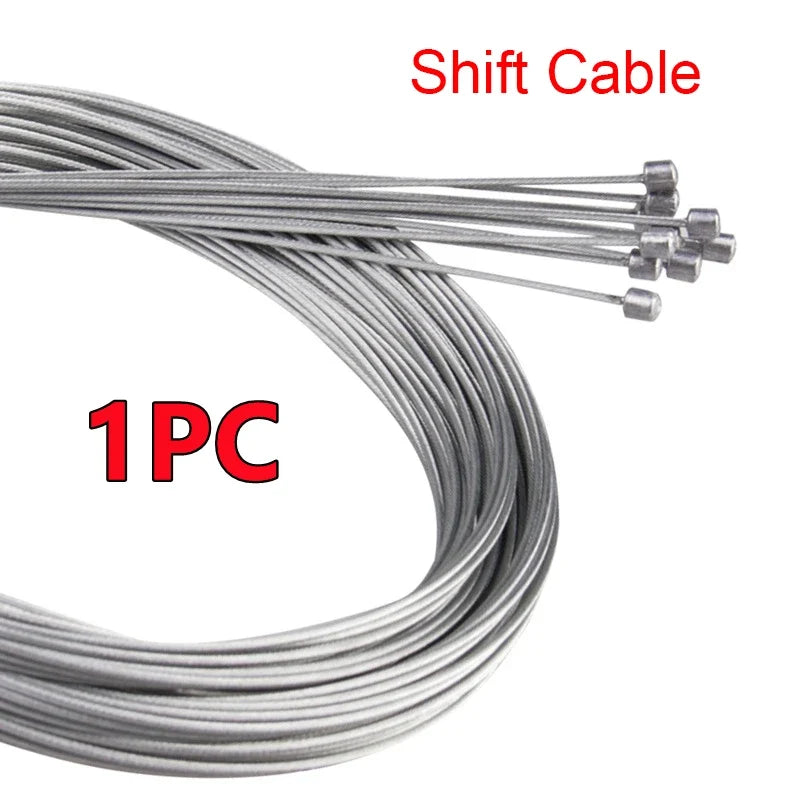 MTB Bicycle Brake Cable Set - 2M Gear Shifter Speed Line Inner Wire for Road Bike & Fixed Gear Cycling Repair
