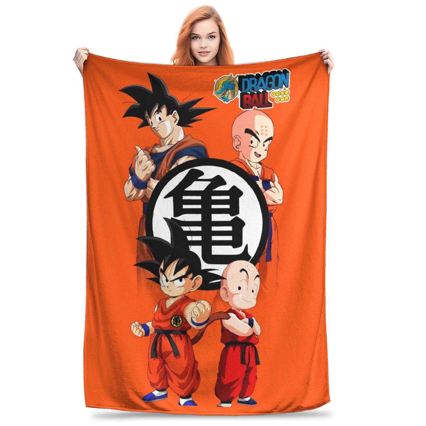 Dragon Ball Z Anime Blanket – Goku Flannel Throw for Bed & Sofa, Warm Cozy DBZ Blanket for Spring & Autumn