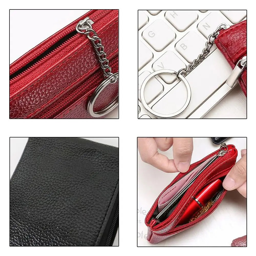 Mini PU Leather Coin & Card Holder Wallet – Luxury Pocket Change Purse Pouch for Men & Women 💼✨