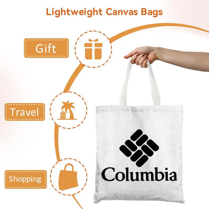 Classic Canvas Tote Bag - Large Capacity Double-Sided Print Shoulder Shopping Bag