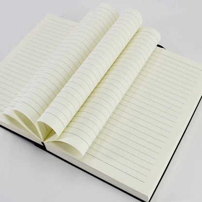 A4/A6 Thickened Leather Notebook – Soft Cover Diary Notepad with Horizontal Lines or Blank Pages, 200/416 Pages