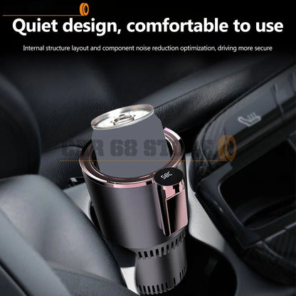 Smart Car Cup Warmer Cooler: 2-in-1 Heating Cooling Cup Holder for Car & Office - Travel Beverage Holder for Drinks Cans