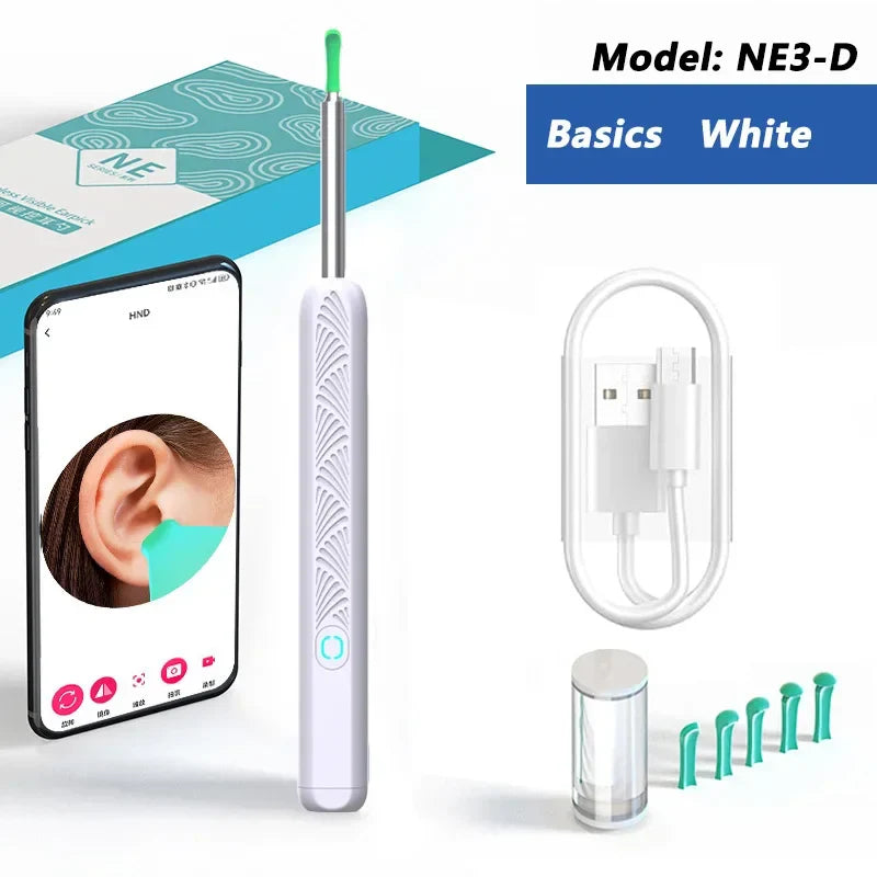 Wireless Ear Cleaner with Camera – USB-C Rechargeable Otoscope Earpick, Wax Removal Endoscope Tool with Mini Camera