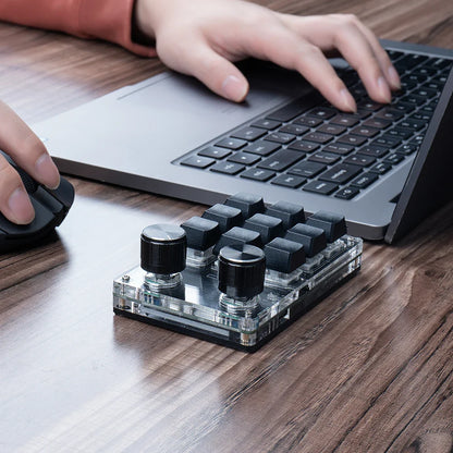 RGB 3-Key Mechanical Macro Keyboard with Knob – Hot Swappable Mini Programmable Keypad for Gaming, Photoshop & Shortcuts