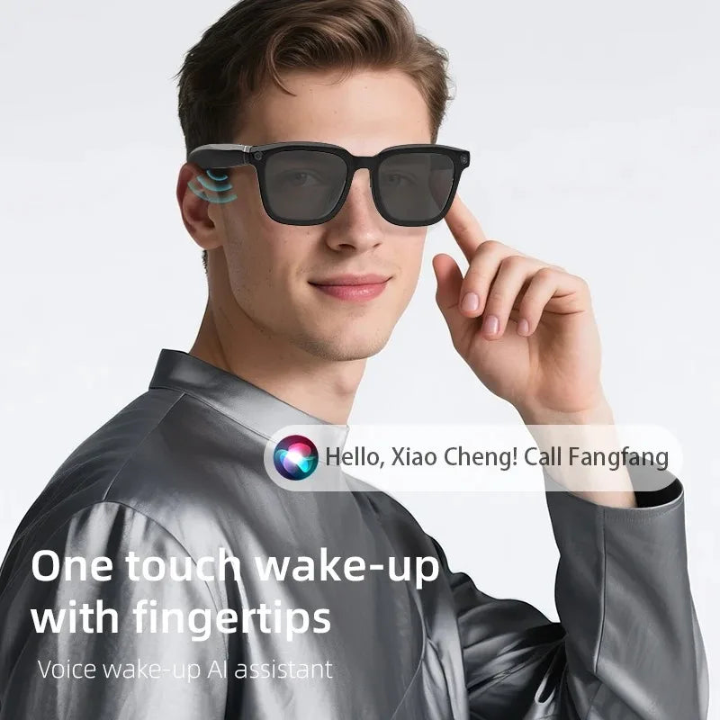 AI Smart Camera Glasses — Polarized Sunglasses with HD1080P Video Recording, WiFi, Bluetooth Calls for Men and Women