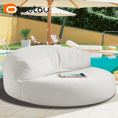 OTAUTAU Outdoor 4ft Waterproof Chenille Bean Bag Cover - Poolside Lounger Sofa Bed