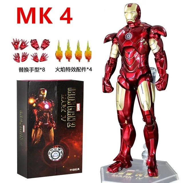 ZD Toys 7" Iron Man Action Figures – Joint Movable MK1 to MK50 Movie Collectible Dolls