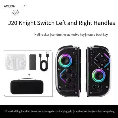Aolion J20 Knight Wireless Gamepad — Motion-Sensing Custom Joystick for NS Joycon, Left & Right Switch Game Accessories