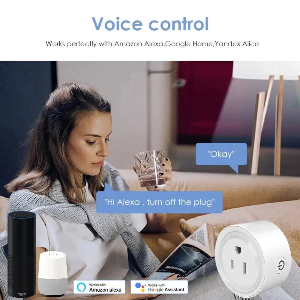Tuya Smart WiFi Plug - US, UK, JP Standard Wireless Outlet, Remote Control for Smart Home Appliances, Works with Alexa & Google Home