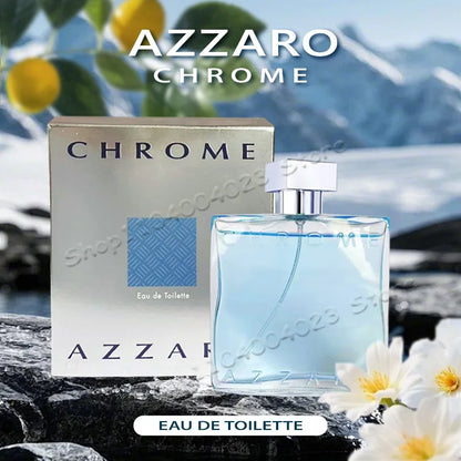 Azzaro Chrome Eau de Toilette 100ml — Fresh Aquatic Citrus Woody Musk Men's Cologne, Luxury Fragrance for Men