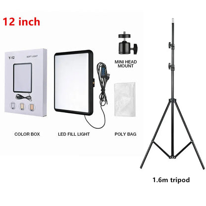 High Power 352-LED Video Light Panel – 2800K-7000K Adjustable Studio Fill Lamp with Light Stand for Live Streaming Photography