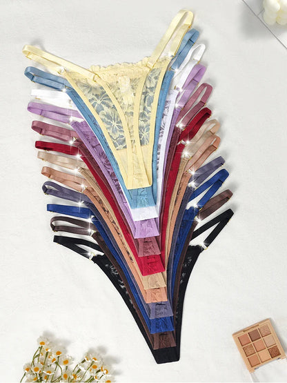 12-Pack Women’s Low Rise G-String Thongs — Sexy Breathable Comfortable Panties