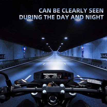 AD Universal Motorcycle Digital Speedometer – LED Tachometer Dashboard Instrument Panel with LCD Display & Y Bracket