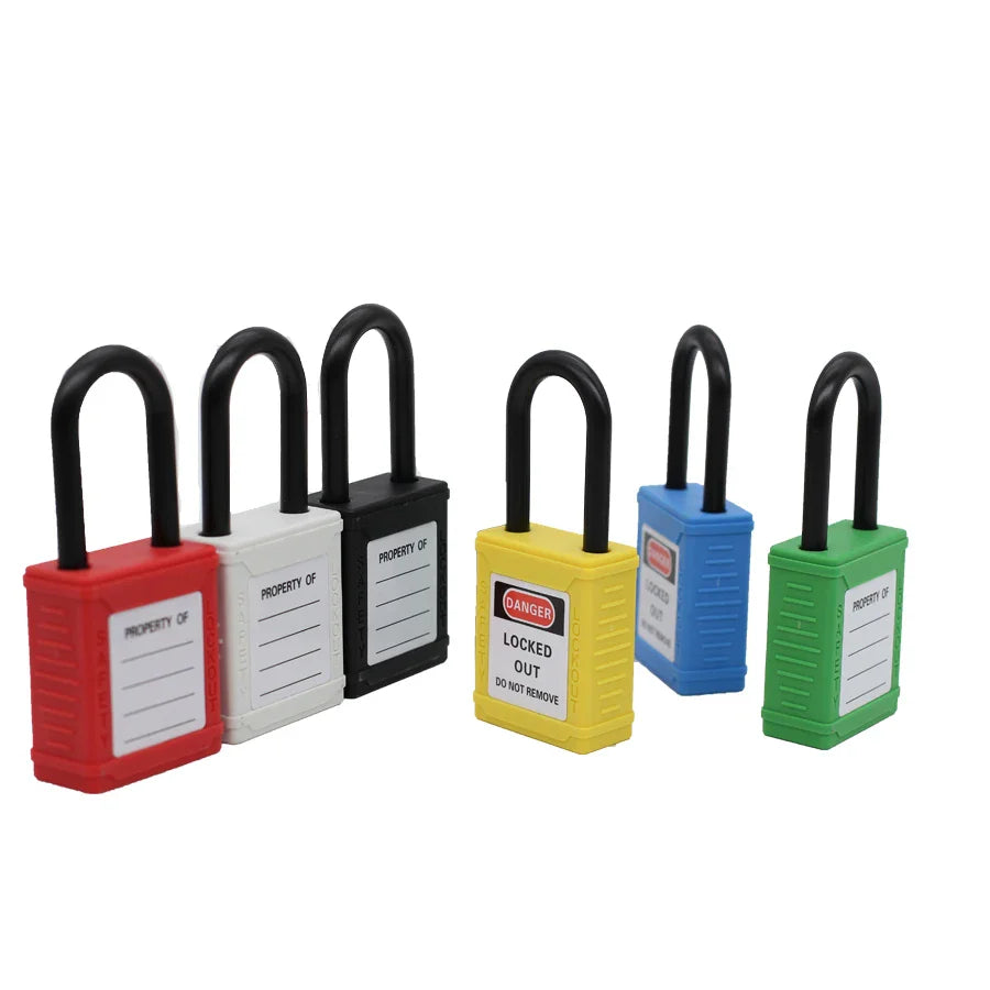 Industrial Safety Padlock – 38mm Nylon Shackle LOTO Lockout for Personal Power & Engineering Use