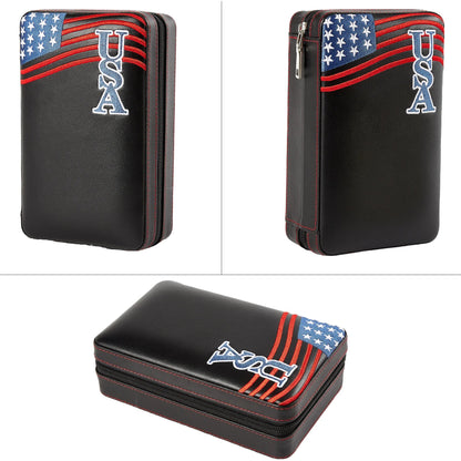 Cedarwood Cigar Case – Portable Leather Cigar Box for 4 Cigars, Humidor Kit with Humidifying Holder & Accessories