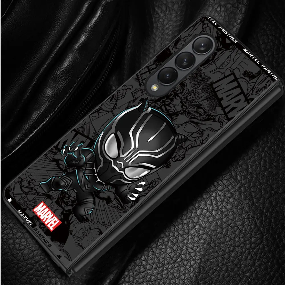Cartoon Marvel Spiderman & Groot Case for Samsung Galaxy Z Fold 6/5/4/3 5G – Hard PC Shockproof Cover