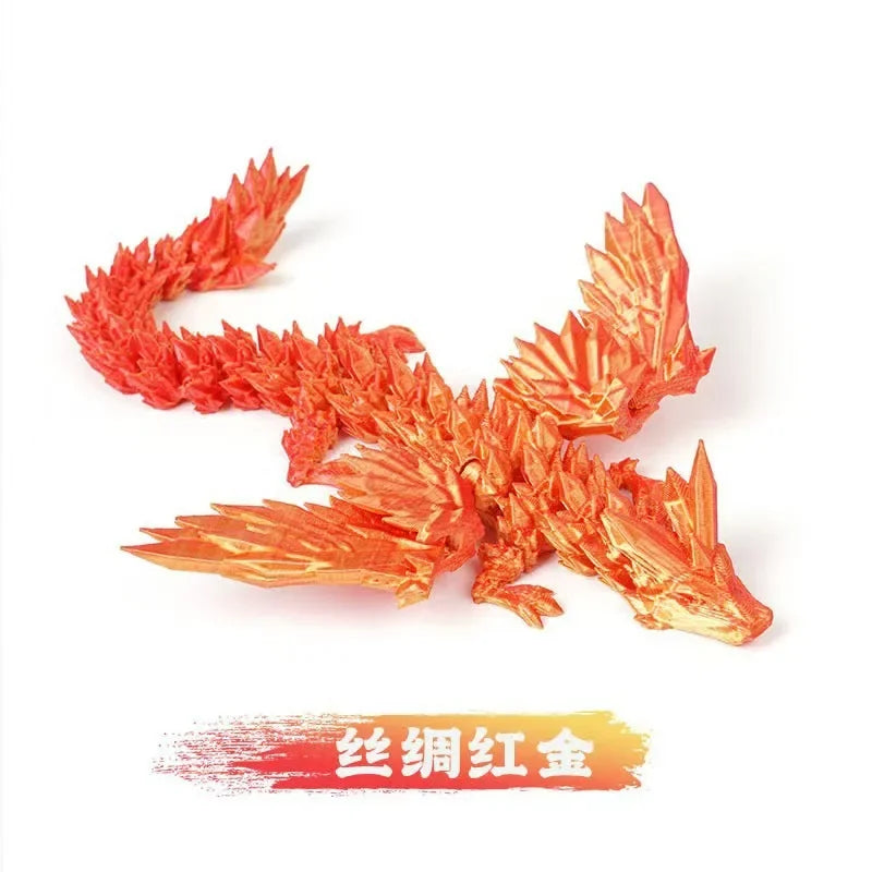 3D Printed Dragon Desktop Ornament – Fantasy Animal Figurine for Home & Office Decor, Christmas Gift