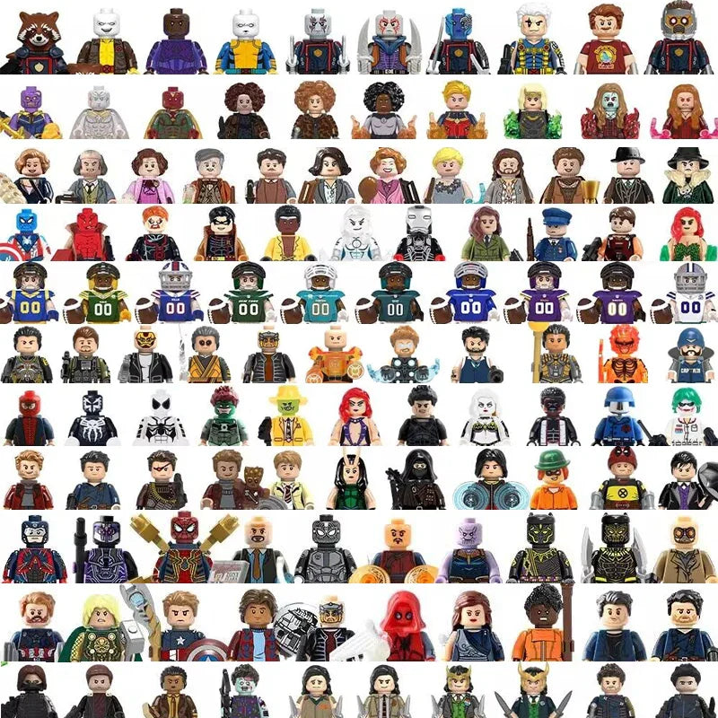 Marvel Superhero Mini Building Blocks – Captain America & Joker Two-Faced Man Movie Toy for Kids