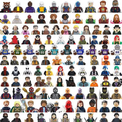 Marvel Superhero Mini Building Blocks – Captain America & Joker Two-Faced Man Movie Toy for Kids