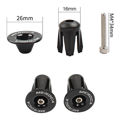 Aluminum Alloy Handlebar End Plugs: 1 Pair for Mountain & Road Bikes - BMX MTB Grip Cover & Bicycle Accessories
