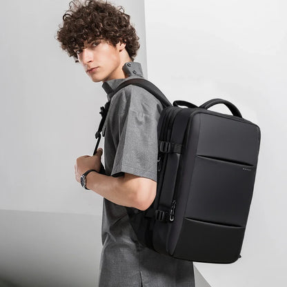 BANGE Expandable Men’s Waterproof Laptop Backpack – 17.3" Large Capacity Hiking & Travel Bag