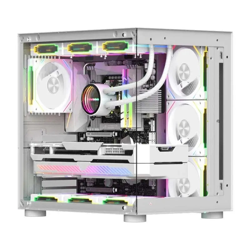 LDPCSJ Prism 5 Pro 120mm ARGB RGB Case Fans – 4PIN PWM 5V 3PIN PC Cooling Kit for CPU Water Cooler Gaming PC Ventilation System