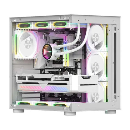 LDPCSJ Prism 5 Pro 120mm ARGB RGB Case Fans – 4PIN PWM 5V 3PIN PC Cooling Kit for CPU Water Cooler Gaming PC Ventilation System