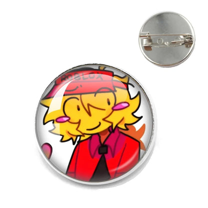 Pizza Character Elliot Game Forsaken Pin Brooch – Funny Meme Backpack Accessory for Friends & Fans Gifts