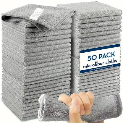 Microfiber Cleaning Cloths – Soft Absorbent Stain-Removing Reusable Towels for Car, Bicycle & Kitchen Cleaning
