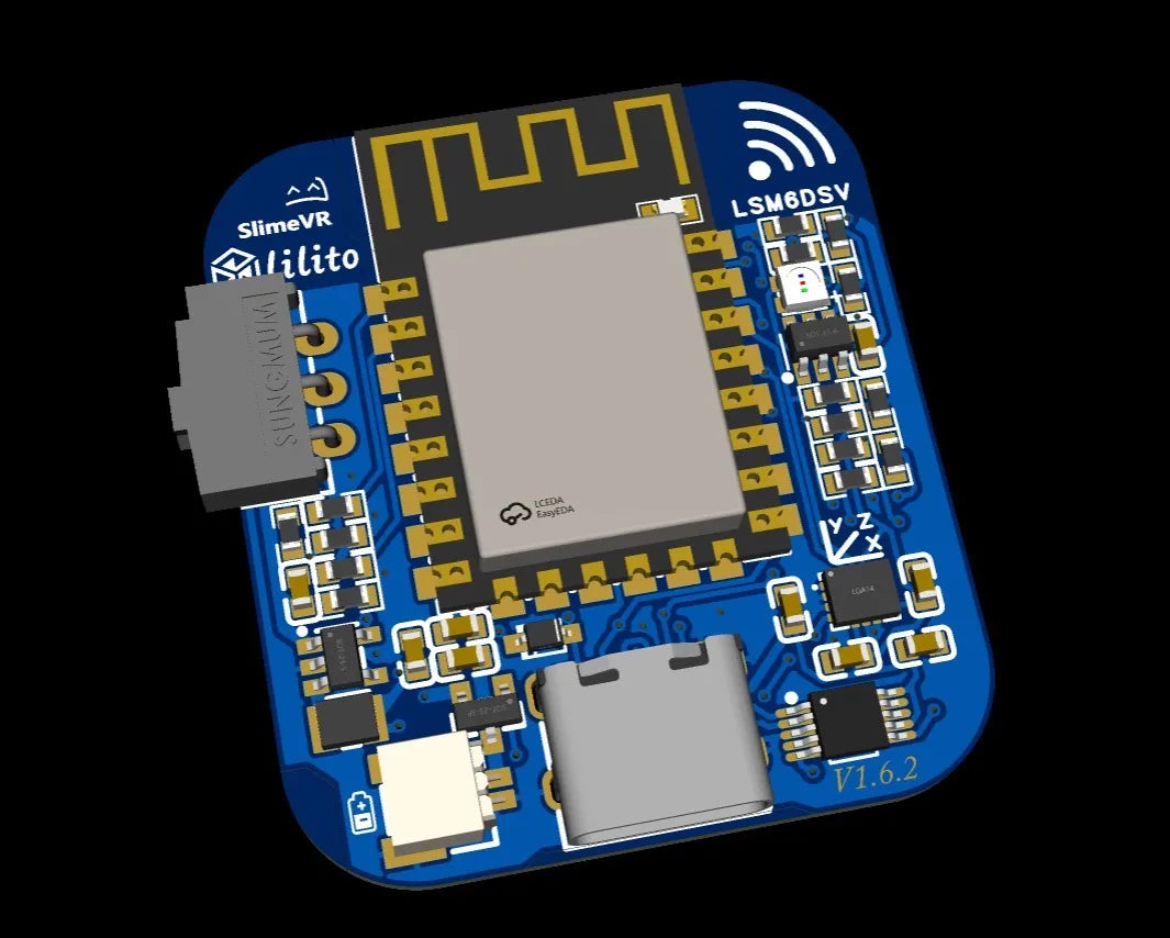 SlimeVR Full-Body Tracker LSM6DSV – 800mAh Battery VR Motion Capture Device, No Base Station Needed