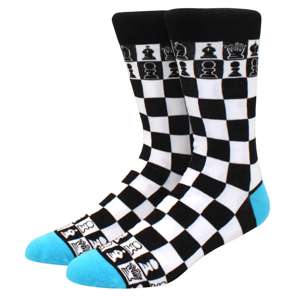 Men’s & Women’s Funny Beer Rainbow Socks – Skateboard Striped Pig Hip Hop Colorful Mid-Rise Casual Crew Cotton Socks, Unisex Fashion Novelty Socks