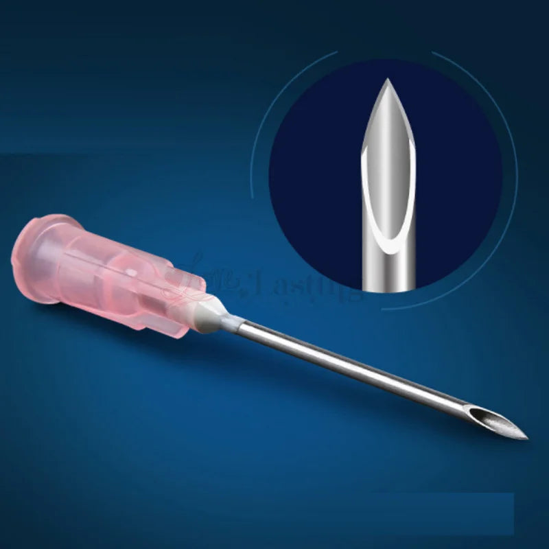 25pcs Disposable Sharp Needles – 18G to 34G Sterile Stainless Steel Tattoo & Hyaluronic Acid Needles