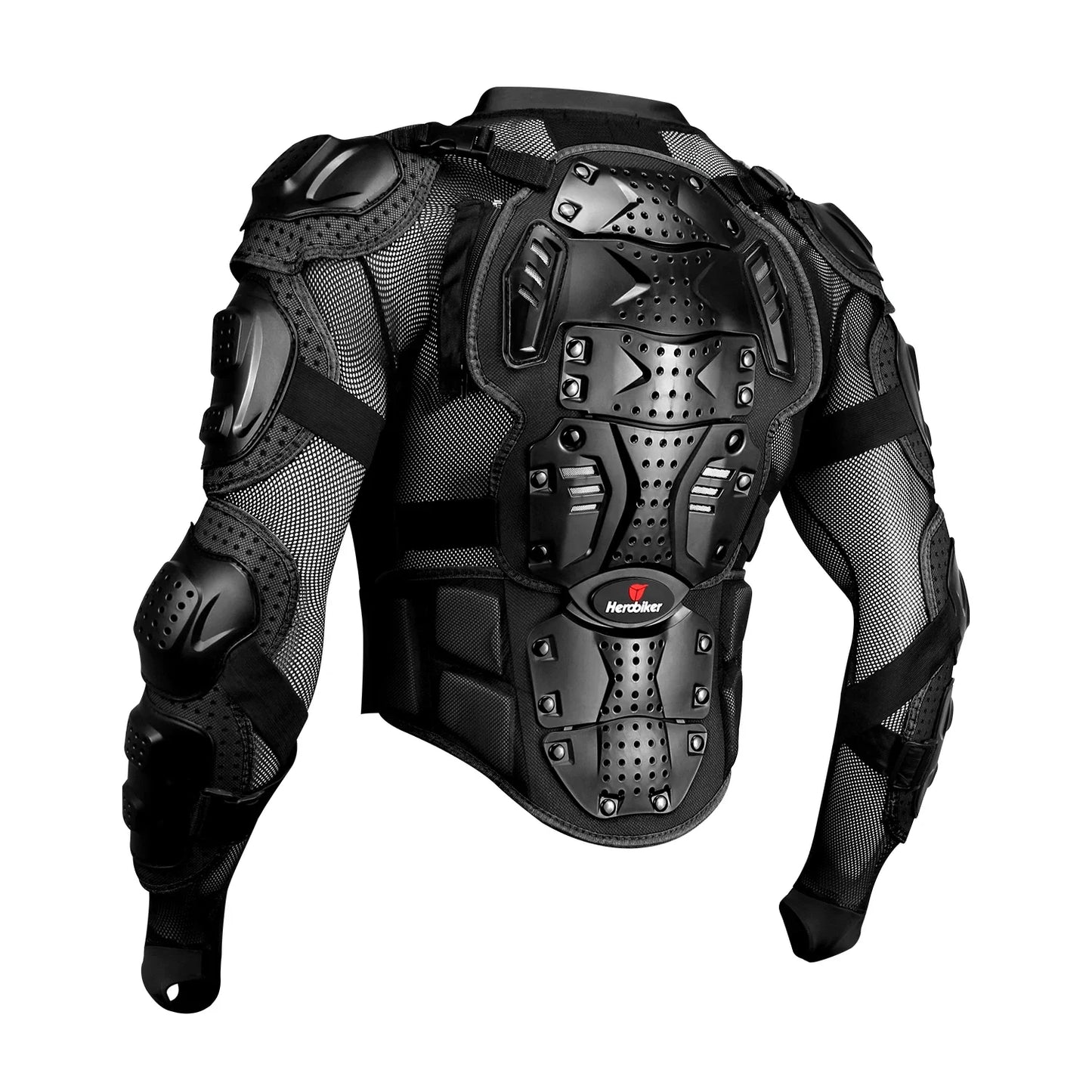 HEROBIKER Men’s Motorcycle Jacket — Motocross Riding Armor with Body Protection, Sizes S-5XL
