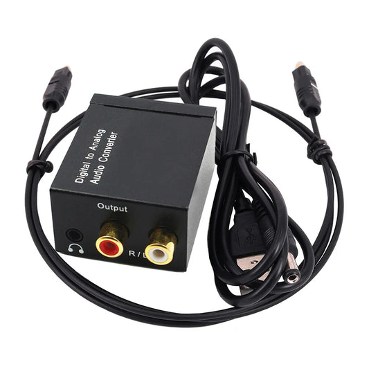 Digital to Analog Audio Converter — Coaxial & Optical Toslink to 3.5mm Jack for RCA SPDIF Stereo Amplifier