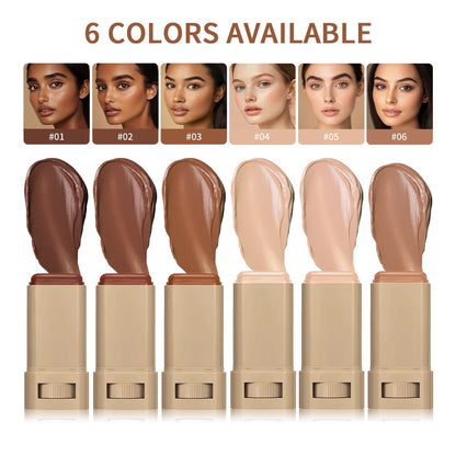 Balm Serum Skin Tint – Silky Texture, Moisturizing Coverage & Plumping Stick Foundation for Even Skin Tone, Travel-Friendly