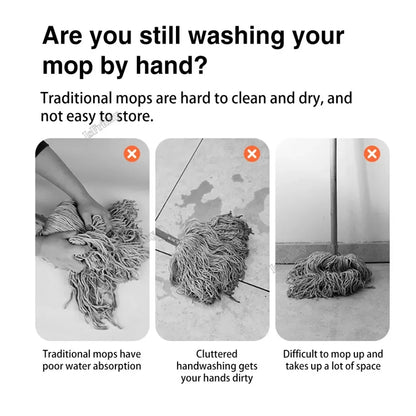 Multi-Functional Microfiber Mop | Automatic Rotating Self-Twisting Mop for Easy Hand-Free Cleaning | Household Water Mop