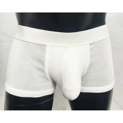 Men's Cotton Boxer Briefs - Breathable Soft Underwear with Extra-Large Pouch, Comfortable Stretch Fit