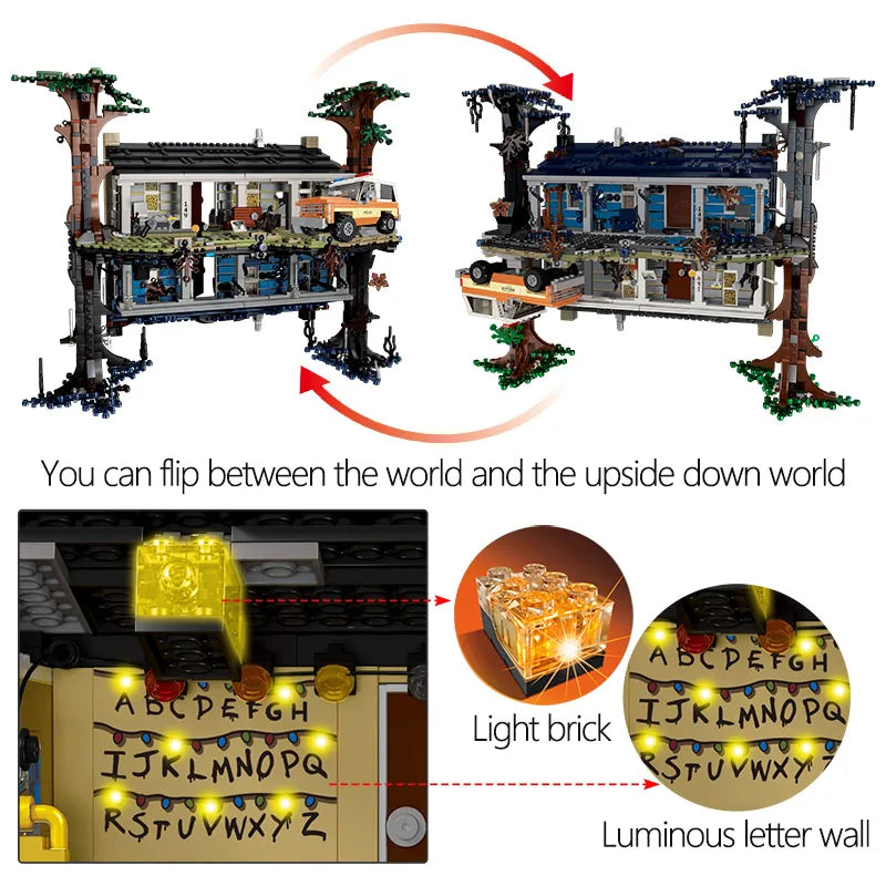 HOT TOY 2499Pcs Stranger Things The Upside Down Building Blocks – Compatible 75810 Model Kit for Kids & Adults
