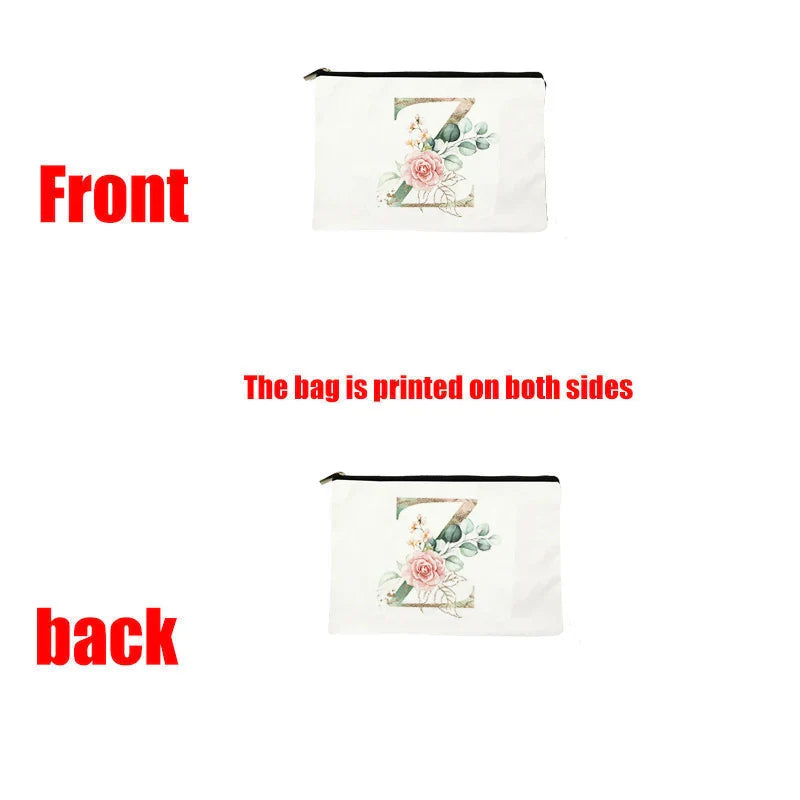 Friendship Commemorative Gift Makeup Bag - Eco Canvas Travel Organizer, Large Capacity Perfume Kit Storage Pouch