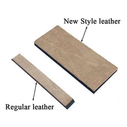 Thickened Non-Slip Diamond Knife Sharpener – 15° Kitchen Whetstone & Leather Polishing System