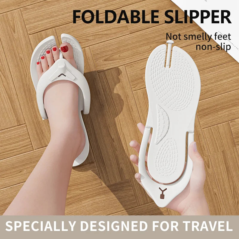Lightweight Foldable Travel Slippers for Men & Women – Portable Disposable Shower Shoes for Business Trips & Travel Comfort