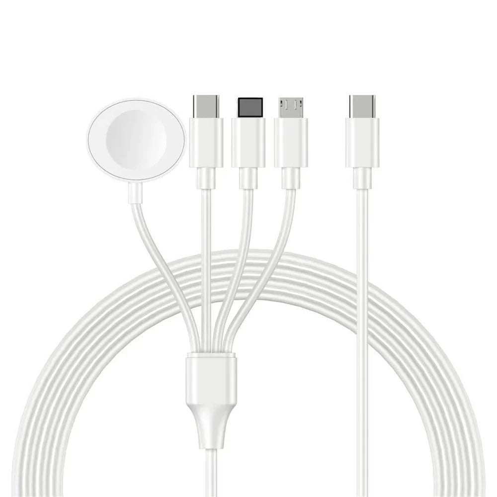 4-in-2 Multi Watch Charging Cable – Fast USB Type-C Charger for iWatch, iPhone, AirPods & iPad Accessories