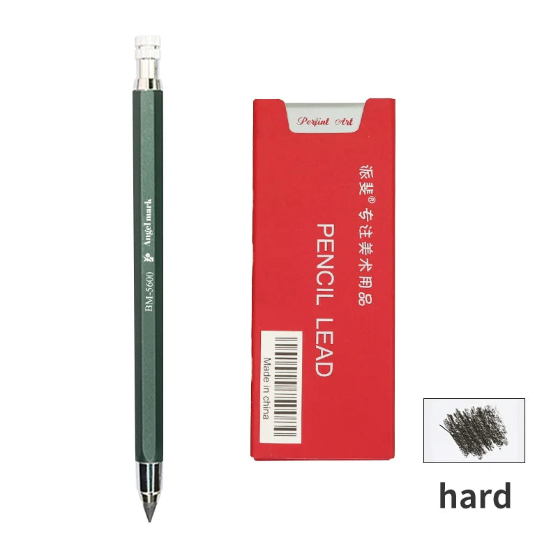 5.6mm Mechanical Pencils & Charcoal Graphite Leads – HB to 14B Soft, Medium, Hard Sketch Drawing Lead Core