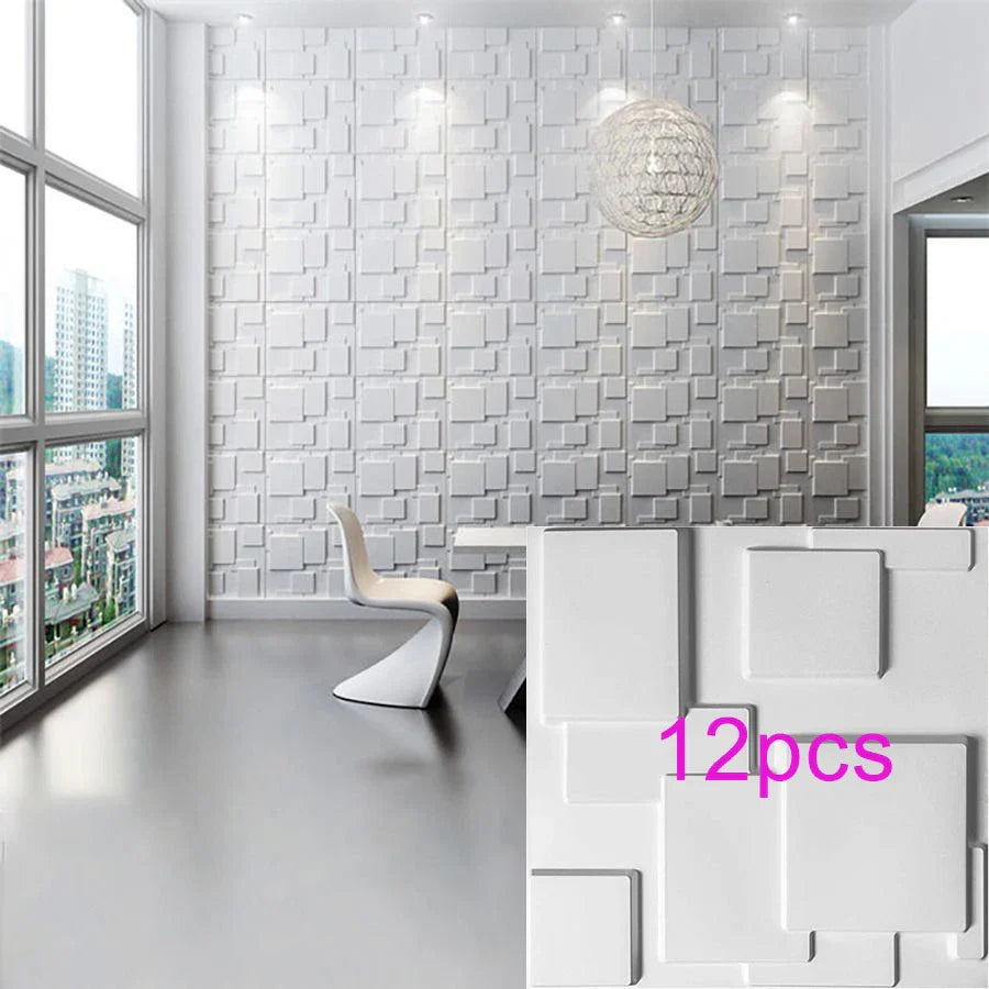 KUUJOJO 3D Textured Wall Panels – Indoor Wall Decoration for Living Room, Bedroom, Hotel, Office, Tape