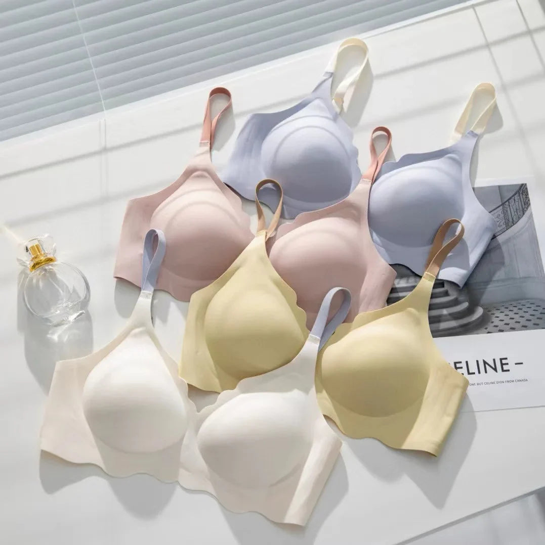 Pure Desire No Trace Top: Women's Comfortable Underwear - Adjustable Beauty Back Bra with Upper Support Sling, No Steel Ring, Thin Section